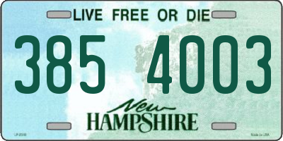 NH license plate 3854003