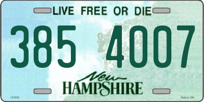 NH license plate 3854007