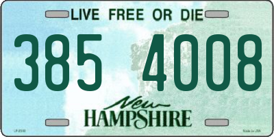 NH license plate 3854008