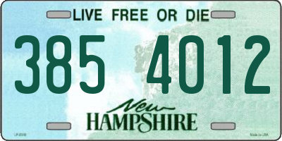 NH license plate 3854012