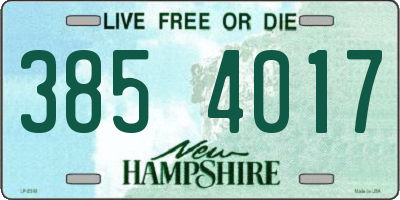 NH license plate 3854017