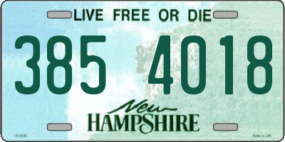 NH license plate 3854018