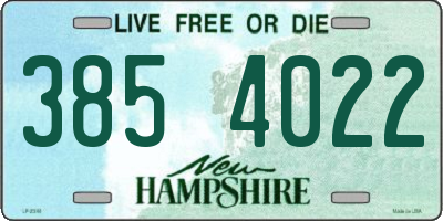 NH license plate 3854022