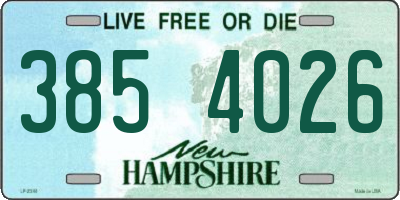NH license plate 3854026
