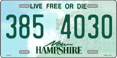 NH license plate 3854030