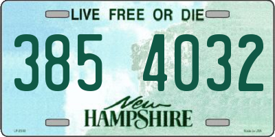 NH license plate 3854032