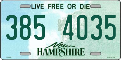 NH license plate 3854035