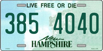NH license plate 3854040
