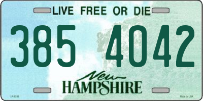 NH license plate 3854042