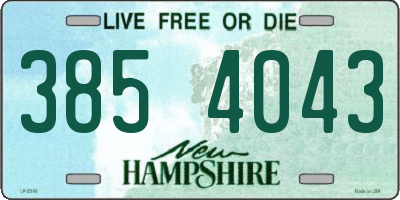 NH license plate 3854043