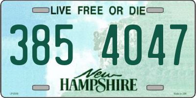 NH license plate 3854047