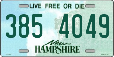 NH license plate 3854049
