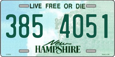 NH license plate 3854051