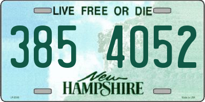 NH license plate 3854052