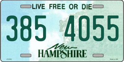 NH license plate 3854055