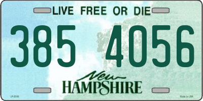 NH license plate 3854056