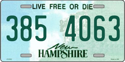 NH license plate 3854063