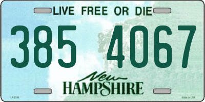 NH license plate 3854067