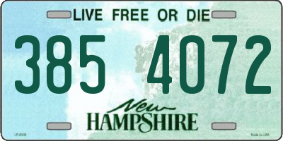 NH license plate 3854072