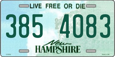 NH license plate 3854083