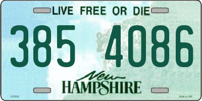 NH license plate 3854086