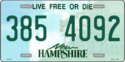 NH license plate 3854092