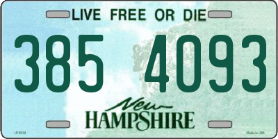 NH license plate 3854093