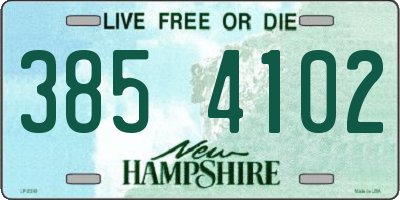 NH license plate 3854102