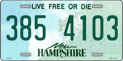 NH license plate 3854103
