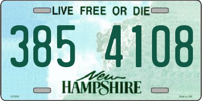 NH license plate 3854108
