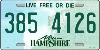 NH license plate 3854126