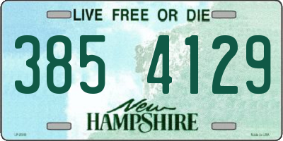 NH license plate 3854129