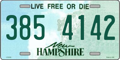 NH license plate 3854142