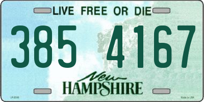 NH license plate 3854167