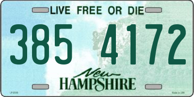 NH license plate 3854172