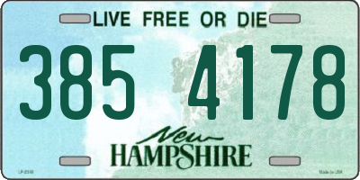 NH license plate 3854178