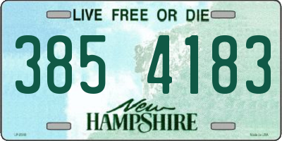 NH license plate 3854183