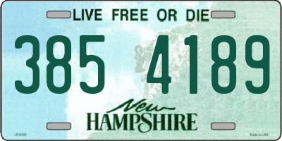 NH license plate 3854189