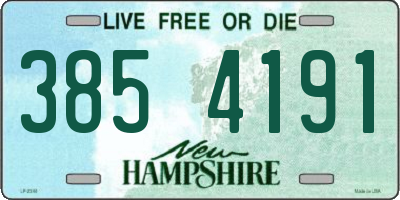 NH license plate 3854191