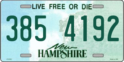 NH license plate 3854192