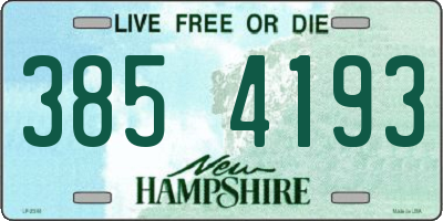 NH license plate 3854193