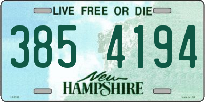 NH license plate 3854194