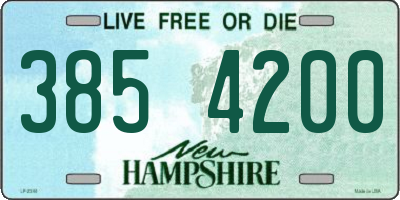 NH license plate 3854200