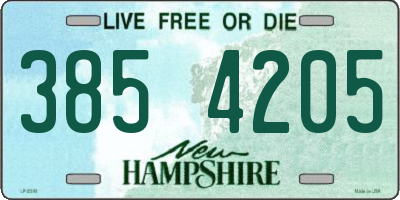 NH license plate 3854205