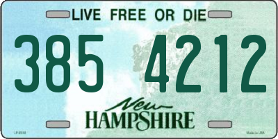 NH license plate 3854212