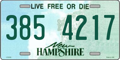 NH license plate 3854217