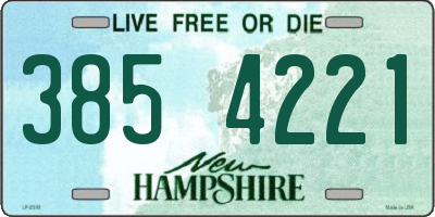 NH license plate 3854221