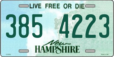 NH license plate 3854223