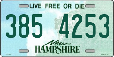 NH license plate 3854253