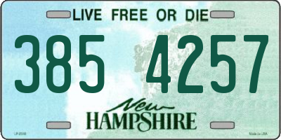 NH license plate 3854257